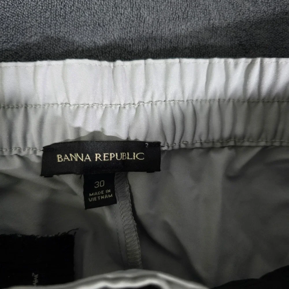 Banana Republic Mens Sz 30 Gray Athletic Fit‎ Drawstring Casual Pants Travel